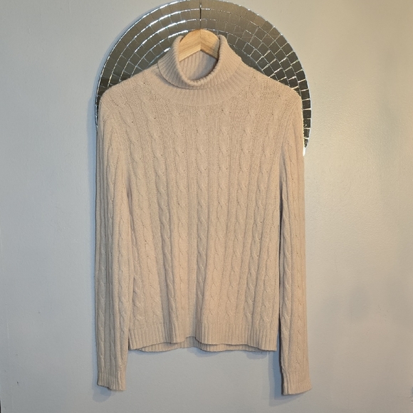 Grace Cable Knit Cashmere Turtleneck Sweater NWOT - Picture 1 of 9